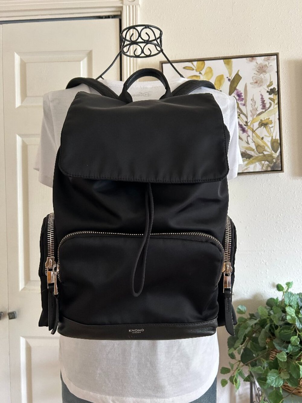 Knomo London Black Nylon Backpack – Modern Men's Everyday Pack